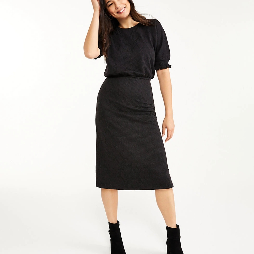 NWT - Ann Taylor Snake Print Flare Dress